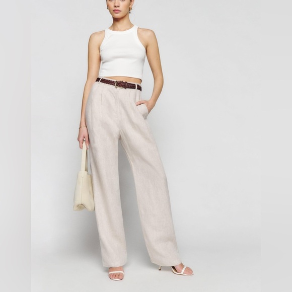 Reformation Mason Linen Pant - Picture 1 of 13